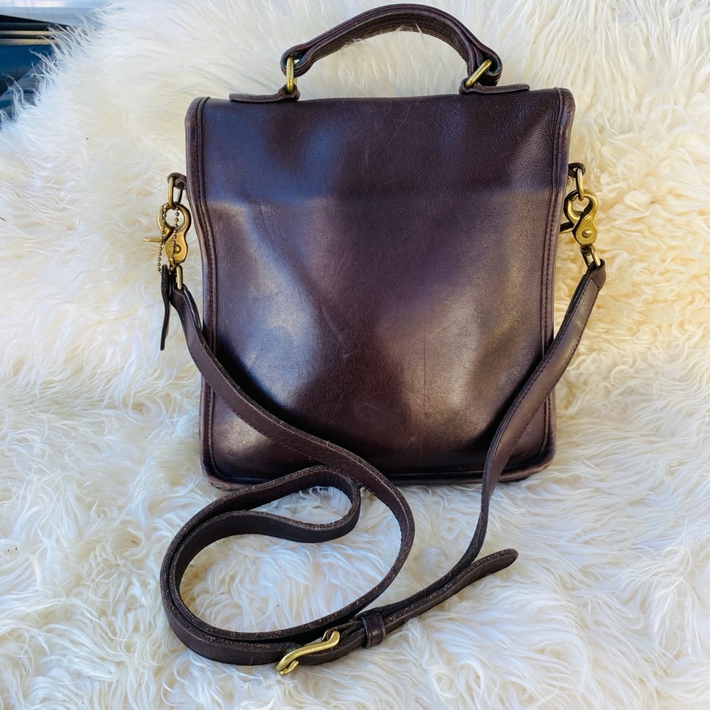 COACH station bag 5170 crossbody chocolate brown leather - Picture 8 of 15